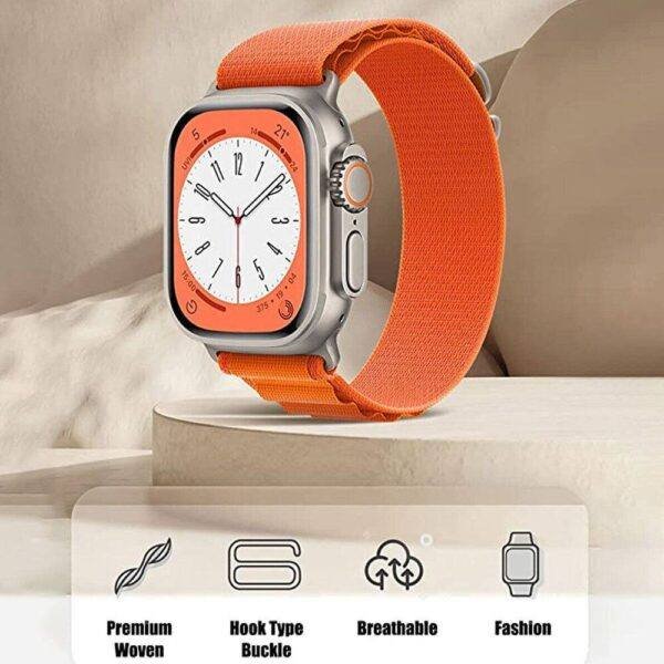 Black TG Alpine Loop Nylon Apple Watch Band - Image 5