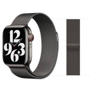 Black TG Metal Magnetic Stainless Steel Strap Apple Watch Band