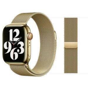 Gold TG Metal Magnetic Stainless Steel Strap Apple Watch Band