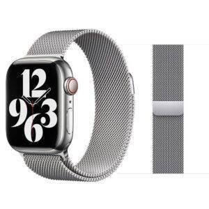 Silver TG Metal Magnetic Stainless Steel Strap Apple Watch Band