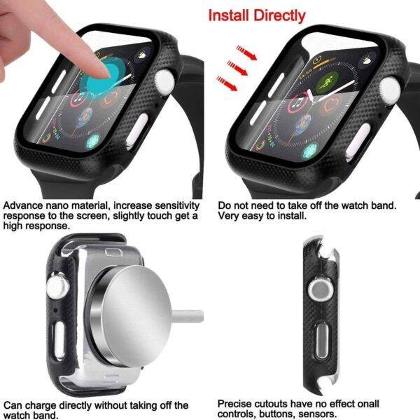 TG Glass Case Screen Protector for Apple Watch Series 8 & 7 - Image 4