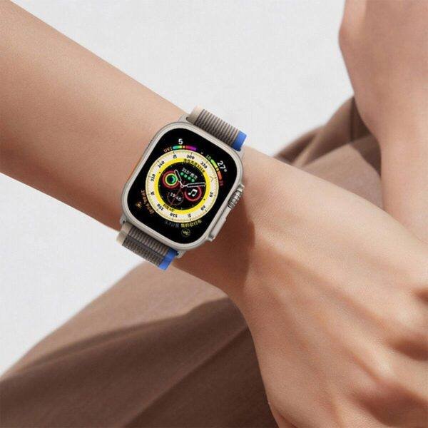 White TG Trail Loop Nylon Apple Watch Band - Image 7