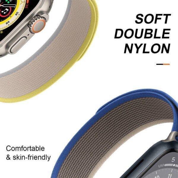 White TG Trail Loop Nylon Apple Watch Band - Image 2